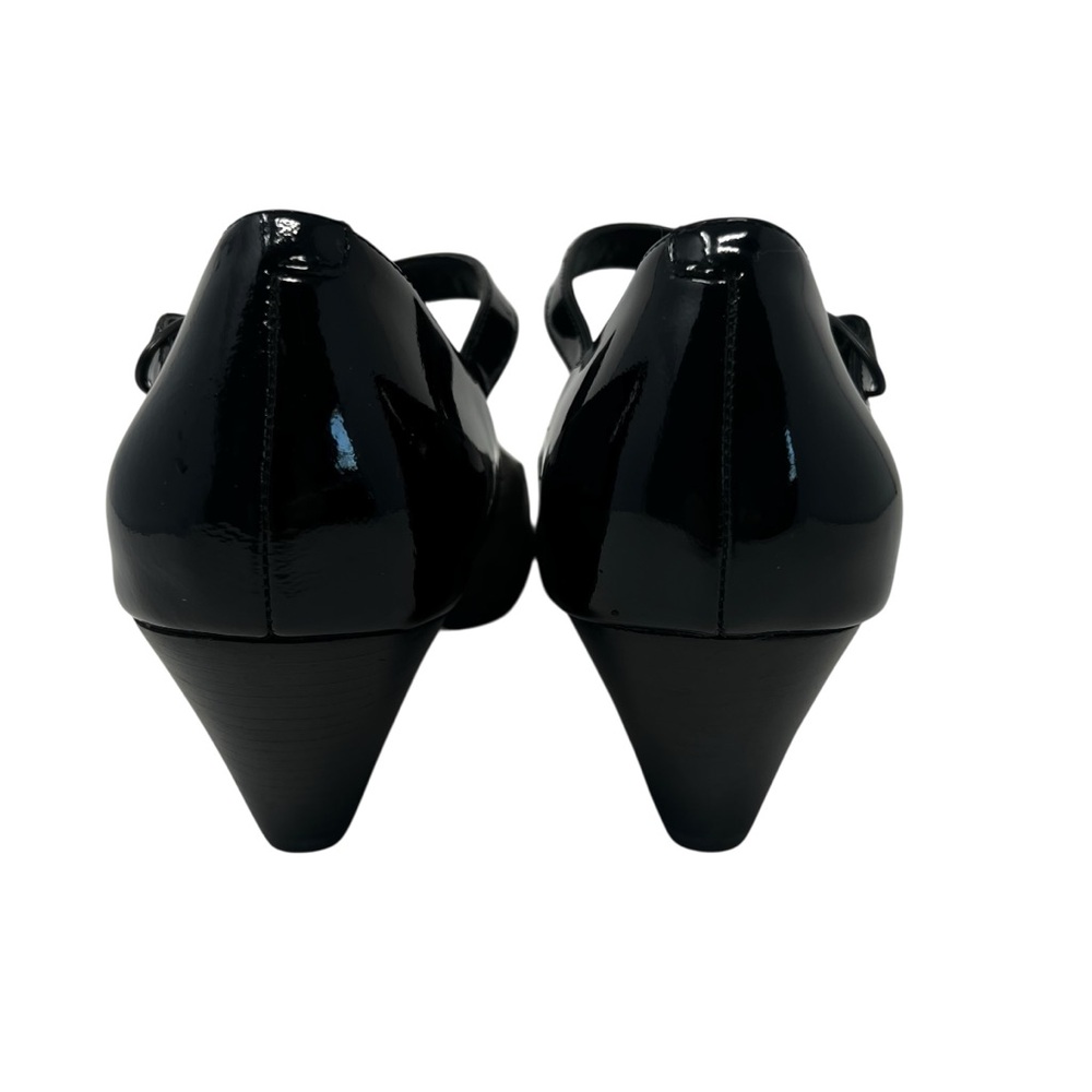 Dansko Black Patent and Gray Suede Mary Jane Wedges - Picture 6 of 9